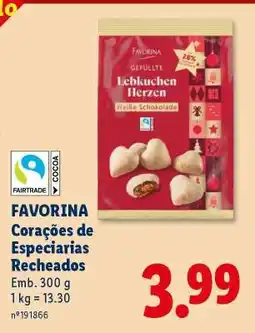 Lidl Favorina Corações de Especiarias Recheados promoção