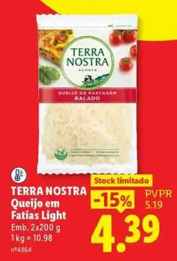 Lidl TERRA NOSTRA Queijo em Fatias Light promoção