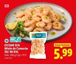 Lidl OCEAN SEA Miolo de Camarão 20/40 XXL promoção
