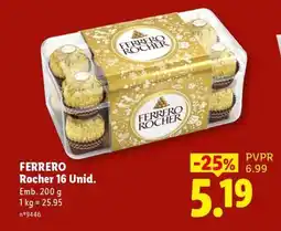 Lidl FERRERO Rocher 16 Unid promoção