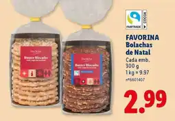 Lidl Favorina Bolachas de Natal promoção