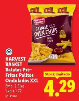 Lidl HARVEST BASKET Batatas Pré-Fritas Palitos Ondulados XXL promoção