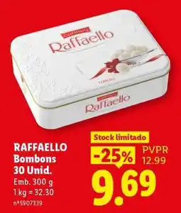 Lidl RAFFAELLO Bombons 30 Unid promoção