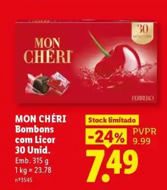 Lidl Mon Chéri promoção