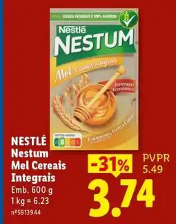 Lidl NESTLÉ Nestum Mel Cereais Integrais promoção
