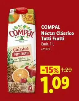 Lidl COMPAL Néctar Clássico Tutti Frutti promoção