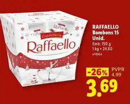 Lidl RAFFAELLO Bombons 15 Unid promoção