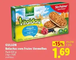 Lidl GULLON Bolachas com Frutos Vermelhos promoção