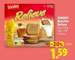 Lidl SONDEY Bolachas Relieve promoção