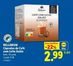Lidl BELLAROM Cápsulas de Café com Leite Galão promoção