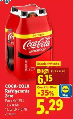 Lidl COCA-COLA Refrigerante Zero promoção