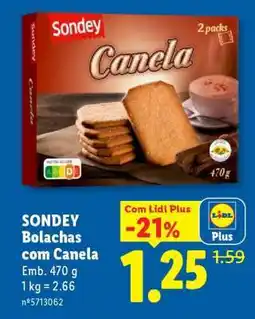 Lidl SONDEY Bolachas com Canela promoção