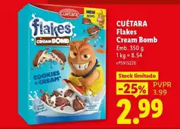 Lidl CUÉTARA Flakes Cream Bomb promoção