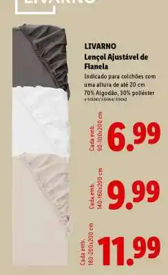 Lidl LIVARNO Lençol Ajustável de Flanela promoção