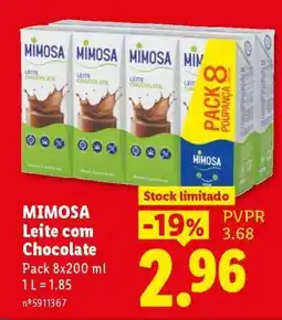 Lidl Mimosa Leite com Chocolate promoção