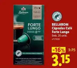 Lidl BELLAROM Cápsulas Café Forte Lungo promoção