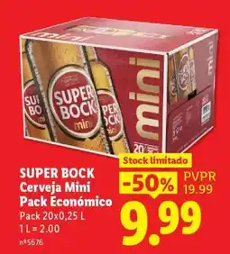 Lidl Super Bock Cerveja Mini Pack Econômico promoção