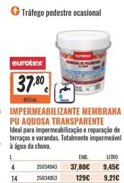 Obramat Impermeabilizante membrana pu aquosa transparente promoção