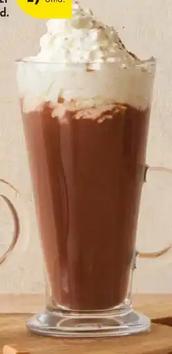 Pingo Doce Chocolate quente com chantilly promoção