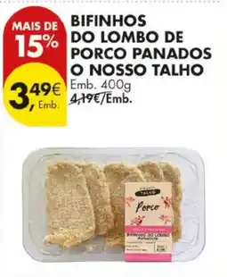 Pingo Doce Bifinhos do lombo de porco panados o nosso talho promoção