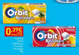 Recheio Pastilha Orbit Refresher Ananás/Morango promoção