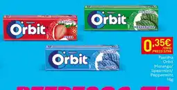 Recheio Pastilha Orbit Morango/ Spearmint/ Peppermint promoção