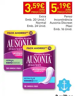 Recheio Ausonia discreet extra plus promoção