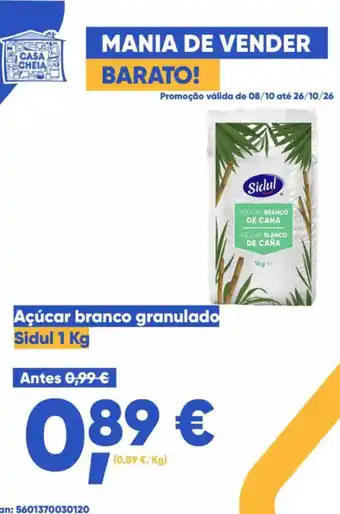 Açúcar branco granulado Sidul