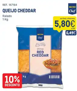 Makro Queijo cheddar metro chef promoção