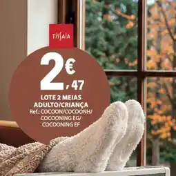 E.Leclerc Lote 2 meias adulto criança promoção