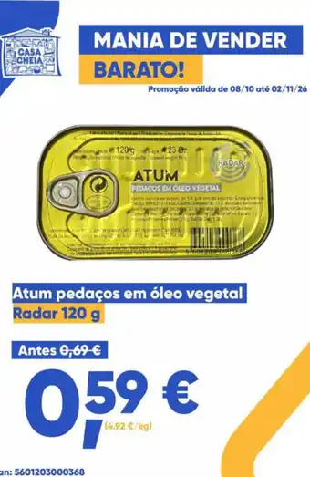 Atum pedaços em óleo vegetal Radar