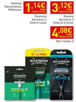 Recheio lãminas descartáveis wilkinson essential sensitive 2 promoção