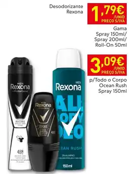 Recheio Desodorizante Rexona promoção