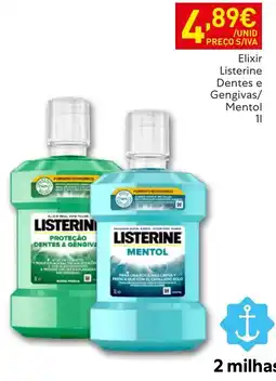 Recheio Elixir Listerine Dentes e Gengivas/Mentol promoção