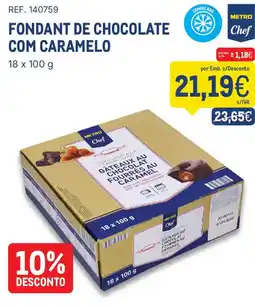Makro Fondant de chocolate com caramelo metro chef promoção