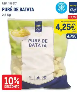 Makro puré de batata metro chef promoção