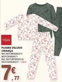 E.Leclerc Pijama veludo criança tissaia promoção