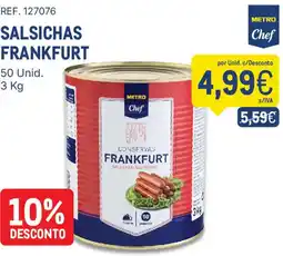 Makro Salsichas frankfurt metro chef promoção