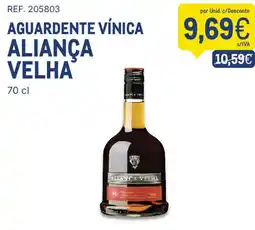 Makro Aguardente Vínica Aliança Velha promoção
