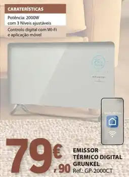 E.Leclerc emissor térmico digital grunkel promoção