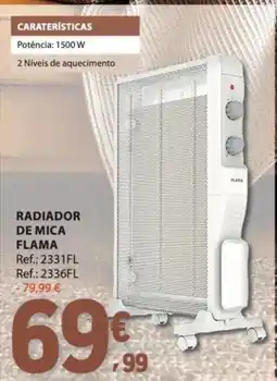 E.Leclerc Radiator de mica flama promoção
