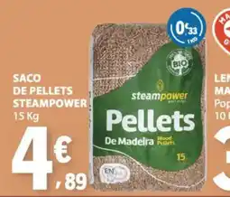 E.Leclerc Pellets de madeira steampower promoção