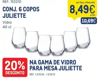 Conj. 6 copos juliette