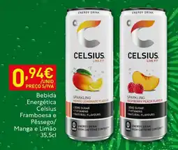 Recheio Bebida Energética Celsius Framboesa e Pêssego/Manga e Limão promoção