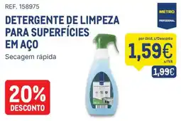 Makro detergente de limpeza para superfícies em aço metro professional promoção