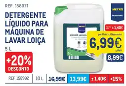 Makro detergente líquido para máquina de lavar loiça metro professional promoção