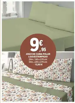 E.Leclerc Jogo de cama polar liso/estampado promoção