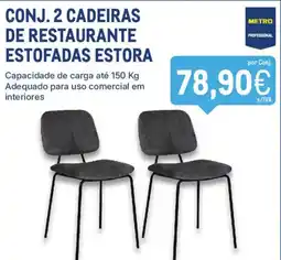 Makro cadeiras de restaurante estofadas estora promoção