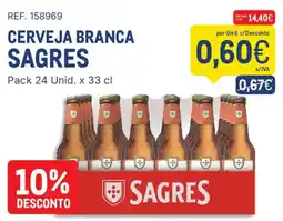 Makro Cerveja branca sagres promoção