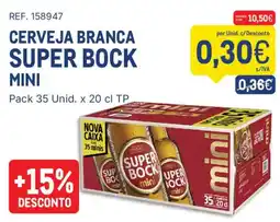 Makro Cerveja branca super bock mini promoção